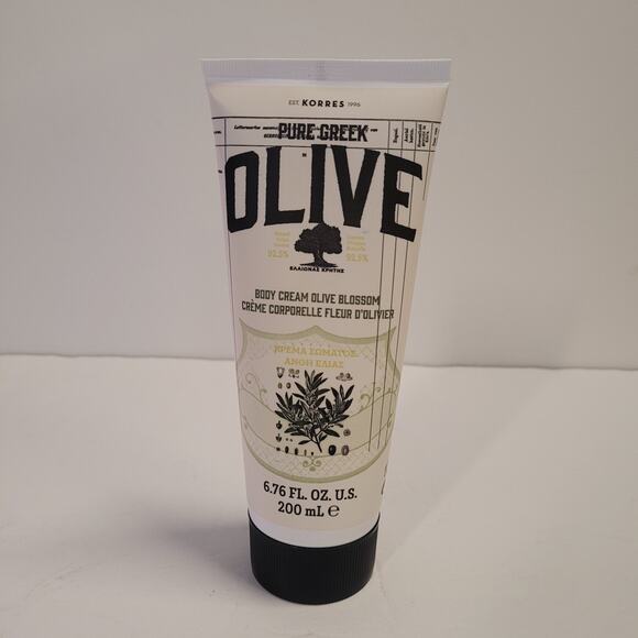 Korres Pure Greek Olive Hydrating Body Cream Olive Blossom 6.76 oz / 200 ml NEW - Picture 2 of 9